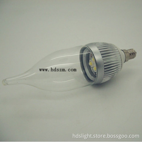 transparent/clear lens hihg brightness led light bulb e12